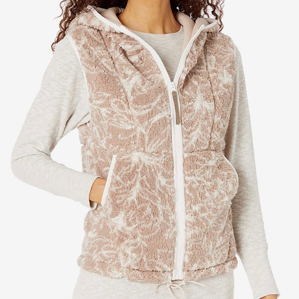 PRANA Polar Escape Zip Up Fleece Hooded Vest Women’s XS